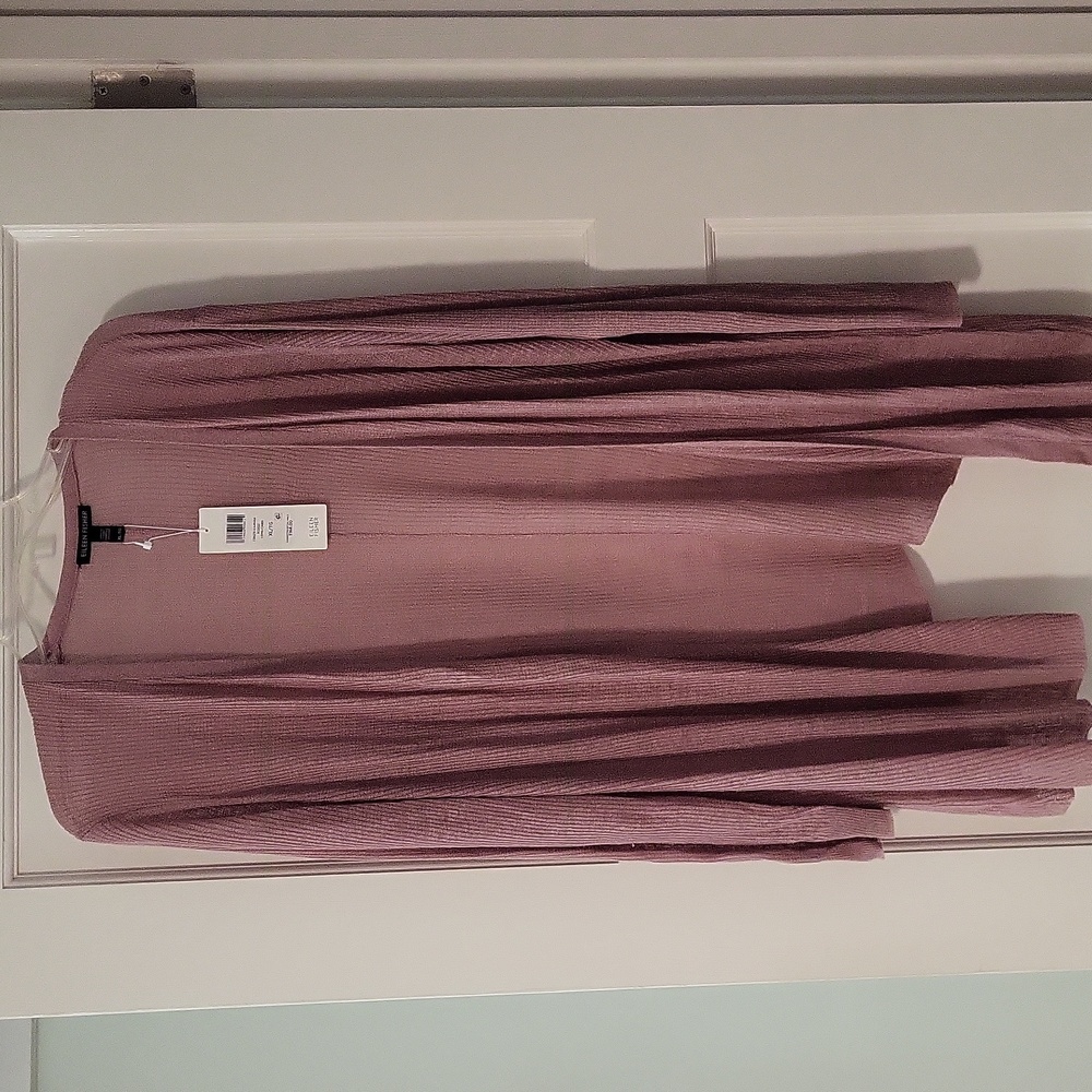 Eileen fisher ribbed knit cardigan in light rose